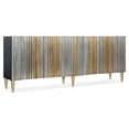 thumbnail image 3 of Beaumont Lane 2-Shelf Modern Wood & Aluminum Media Credenza in Silver/Gold, 3 of 11