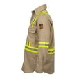 thumbnail image 6 of Flame Resistant High Visibility Hi Vis FR Shirt - 100% C - 7 oz (X-Large, Khaki), 6 of 8