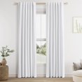 thumbnail image 1 of Cortinas opacas de lino blanco Guken de 107 x 213 cm para sala de estar, 1 of 8