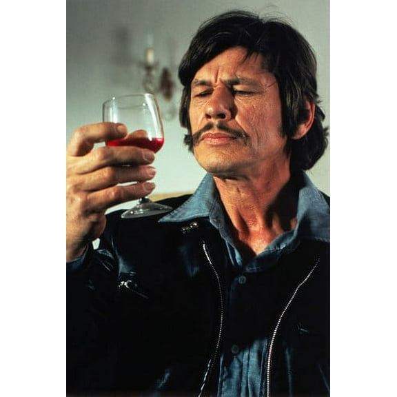 Charles Bronson in The Mechanic with glass of wine 24x36 Poster