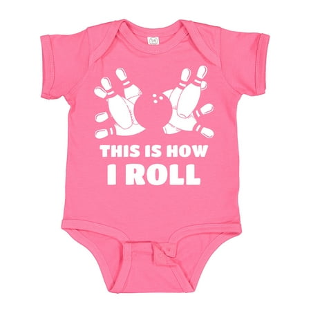 

Inktastic How I Roll Bowling Gift Baby Boy or Baby Girl Bodysuit