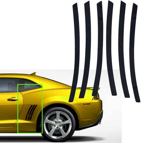 Xotic Tech For Chevy Camaro L&R Side Vent Insert Black Stripe Decal Inlay Sticker 2011 - 2015