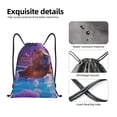 thumbnail image 4 of Honeii Capybara Bathtub Fun Print Drawstring Backpack,Drawstring Bags String Backpack Gym Cinch Sack Backpack Sport Bag Draw-Medium, 4 of 6