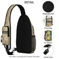 thumbnail image 3 of Sling Backpack,Golden Christmas Pattern Crossbody Bag with Water Bottle Holder,Waterproof Sling Bag for Men/Women with Chest Phone Holder for Hiking,Travel, 3 of 6