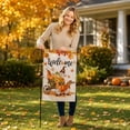 thumbnail image 6 of Thanksgiving Garden Flag 12 X 18 Inch Linen Fall Pumpkin Decor Outdoor Thanksgiving Decorations for Yard Fall Porch Decor for Outside Home 1 Pack, 6 of 6
