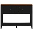 Pouseayar Wood Sideboard Buffet Storage ,Black
