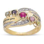 Heart's Journey Ring 10k Simulated