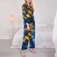 thumbnail image 3 of Lsque Sunflower Starry Night Vibes Pattern Long Sleeve Pajama Set for Women - Soft 2-Piece Sleepwear and Loungewear Set with Pockets, Comfy Nightwear-XX-Large, 3 of 7