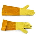 thumbnail image 2 of Guantes de soldadura extra largos Guantes de cuero resistentes al calor Guantes de jardín a prueba d Abanopi Mitones, 2 of 7