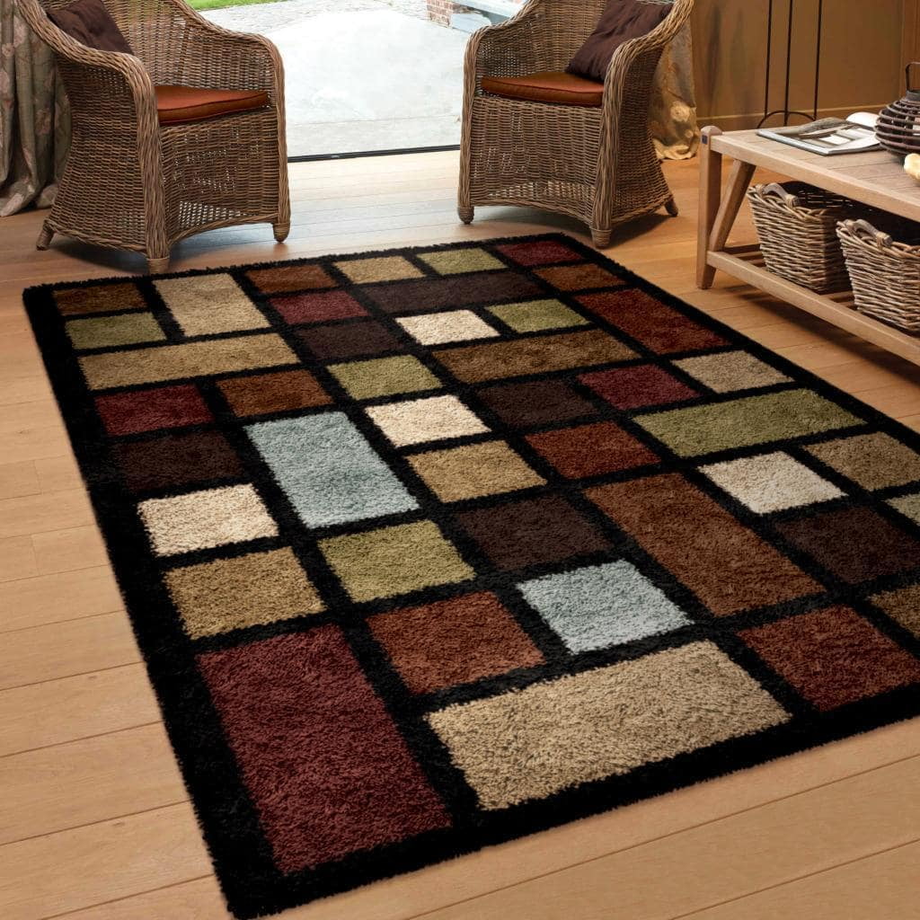 Orian Rugs Soft Color Grid Multi Colored Area Rug