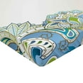thumbnail image 2 of Ambesonne Floral Fitted Sheet, Abstract Flowers Curvy, Queen Size, Multicolor, 2 of 3