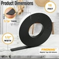 thumbnail image 3 of FINDMAG Magnetic Tape, 15 Feet Magnet Tape with Strong Self Adhesive Flexible Magnetic Strip Magnet Tape Roll Perfect for Craft and DIY Projects, whiteboards & Fridge Organization - 1/2 Inch, 3 of 7