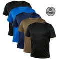 thumbnail image 1 of Blank Activewear Pack of 5 Men's T-Shirt, Quick Dry Performance fabric, 1 of 5