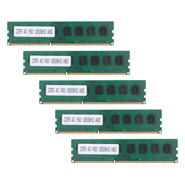5X DDR3 4GB Memoria Ram PC3-12800 1.5V 1600Mhz 240 Pin Memoria de Escritorio DIMM Sin Buffer y Sin ECC