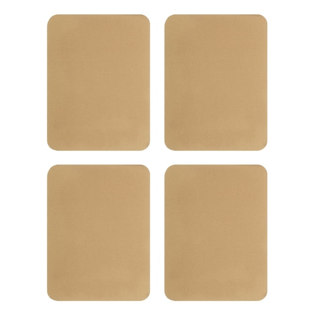 Uxcell 4Pcs Parches de planchar para reparación de ropa, parche de tela de algodón para ropa, pantalones y bolsas, 5x4 pulgadas marrón claro