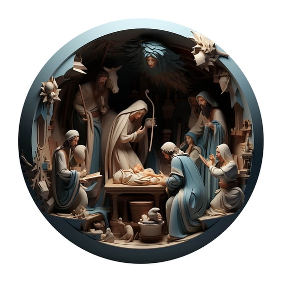 Lilixerw 3.1x3.1 inch Jesus Blessing Pendant,Christmas Car Hanging Ornament for Christmas Decoration Christmas Ornament