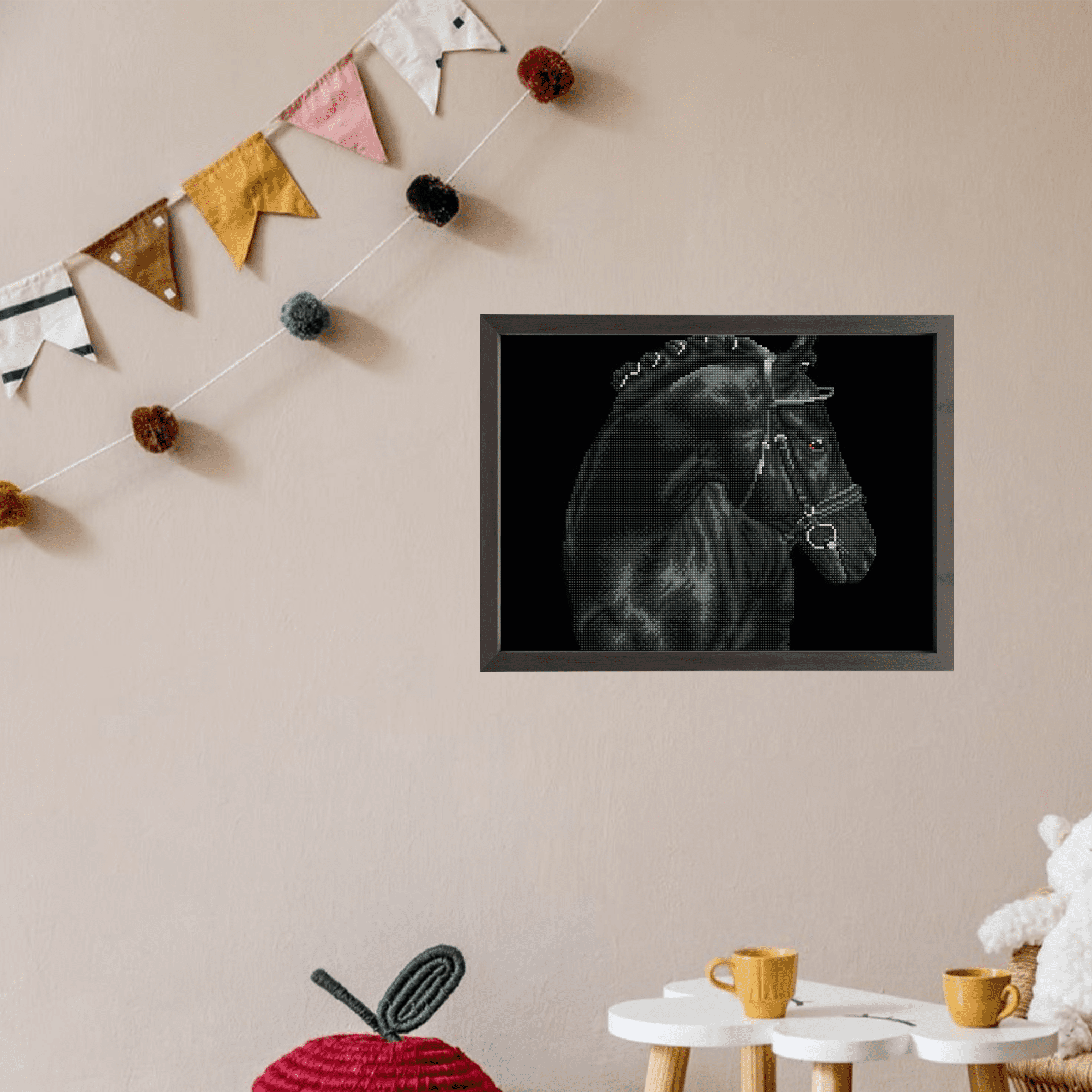 Diamond Dotz  Black Sheen Horse Diamond Painting Kits for Adults - Diamond Art Kits a Relaxing Creative Craft Kit with Dotz Gems  16.5"x20.5"