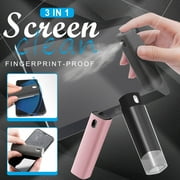 Fridja 3 in 1 Screen Cleaner, Touchscreen Mist Cleaner Spray Wipe Fingerprint-proof Soft Fiber Flannel Suitable for All Phones Glasses Tablet Laptop TV Watch Screens