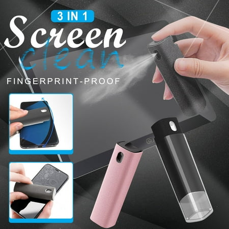 Fridja 3 in 1 Screen Cleaner, Touchscreen Mist Cleaner Spray Wipe Fingerprint-proof Soft Fiber Flannel Suitable for All Phones Glasses Tablet Laptop TV Watch Screens