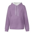 thumbnail image 4 of felwors Cute Hoodies for Teen Girls Trendy Preppy Hooded Sweatshirts Oversized Long Sleeve Shirts Gradient Clothes for Girls (Purple,11-12 Years), 4 of 5