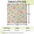 thumbnail image 2 of Floral Design Square Table Cover 36x36 Inch with Elastic Edging, Boho Style for Card Tables and Outdoor Settings, 2 of 6