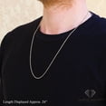 thumbnail image 3 of 14K White Gold 2.5mm Ball Bead Moon Cut Chain, FREE Microfiber Cloth, Solid Mens Womens Necklace, Giorgio Bergamo, 3 of 6