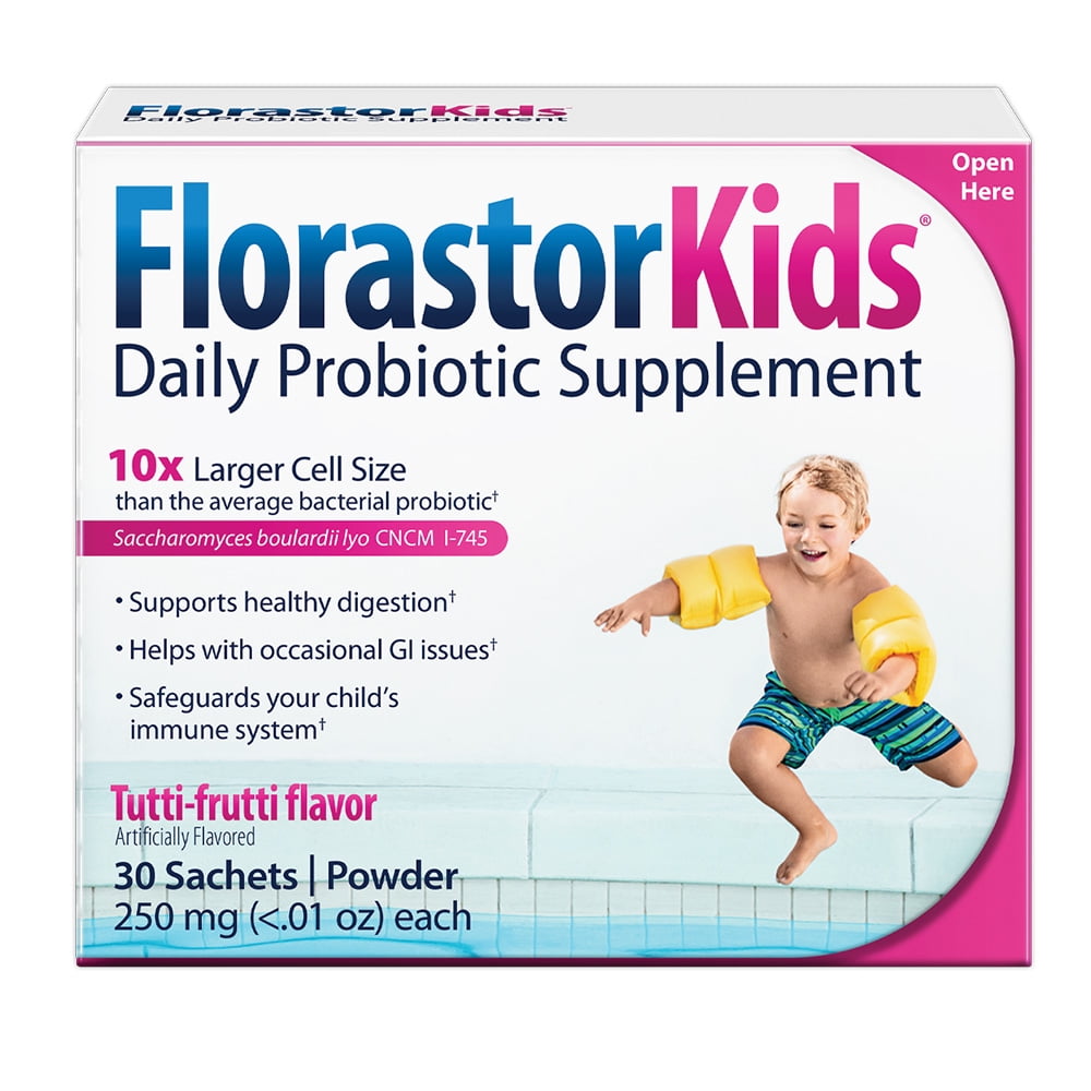 Florastor Kids Daily Probiotic Supplement, 250 mg, 30 Sachets Walmart