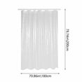 thumbnail image 3 of EGNMCR Semi Transparent Circular Patterns Shower Curtain Thick Waterproof Bathroom Curtain Liner With Reinforced Rustproof Grommet Rings Durables Heavy Duty. PEVA shower curtain, 3 of 8