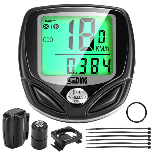FOHUSH Digital Waterproof Wireless Bicycle Odometer Speedometer With 16