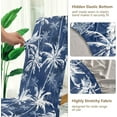 thumbnail image 4 of Palm Tree Pattern Blue Dining Chair Covers Set of 4, Stretch Kitchen Chair Slipcover Washable Removable Chair Covers Protector for Dining Room, Hotel and Ceremony, 4 of 6