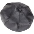 thumbnail image 5 of CoCopeaunts Newsboy Hats for Women PU Leather Octagonal Cap Autumn Winter Solid Color Vintage Style Beret Hat Leisure Newsboy Cap, 5 of 7