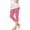 878Pink2137, variant on HAYIMI Kids Girls Yoga Pants With Rhinestone Trim Comfortable Stretchy Capris Everyday Casual School Outdoor Activities Spring Summer Fall Stylish Solid Color Daily Trousers Slacks