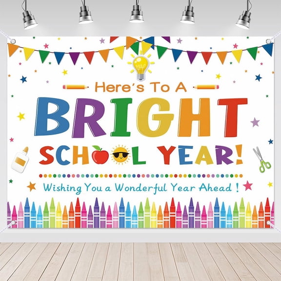7x5ft Bright School Year Backdrop for Kids Classroom Party Decoration