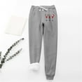thumbnail image 2 of Lovskoo 2024 Christmas Sweatpants for Women High Waisted Fleece Lined Wine Glass Print Leggings Thick Warm Workout Active Joggers Pants Elastic Drawstring Lounge Bottoms with Pockets Dark Gray, 2 of 9