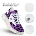 thumbnail image 3 of Purple And Black Cheetah Print Walking Shoes for Men Woman Lightweight Tennis Fashion Elastic Sports Shoes Cushion Basketball Shoes, 3 of 7