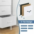 thumbnail image 2 of Yardi Yarda Six-Drawer Cabinet, Tall Dresser Fabric Storage Tower, Wooden Top for Indoor as Living Room, Bedroom, White, 2 of 9