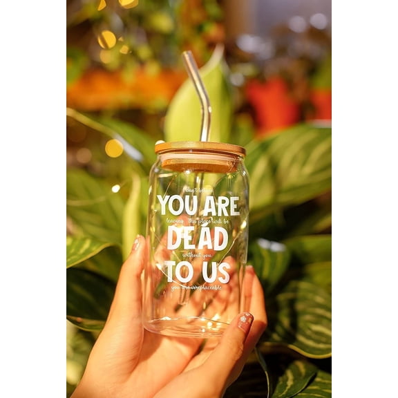 NewEleven Coworker Leaving Gifts Coffee Glass 16oz for Coworker Farewell, Going Away, Goodbye, New Job