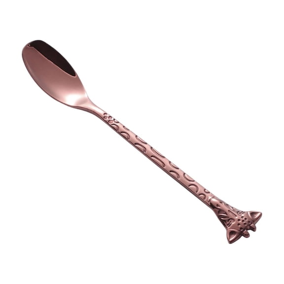Yooshoverk 304 Stainless Steel Giraffe-Themed Spoon Set – Heavy-Duty Dessert, Mixing & Coffee Spoons For Daily Use & Gifting Rose Gold Free Size