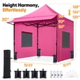 thumbnail image 6 of Quictent 10'x10' Heavy Duty Pop up Canopy Tent with Sidewalls and Awning, Easy up Commercial Gazebo Canopies, Pink, 6 of 8