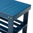 thumbnail image 6 of Ktaxon 36" Solid Wood Shoe Bench 3-Tier Shoe Storage Rack Organizer for Entryway Hallway Closet Living Room Bathroom, Navy Blue, 6 of 17