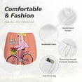 thumbnail image 4 of Saiise Flamingo Riding a Bicycle Print 2 in 1 High Waisted Running Shorts for Women - Split Breathable Athletic Tennis Gym Workout Shorts with Pockets-XX-Large, 4 of 7