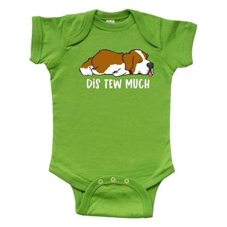 

Inktastic Napping Dis Tew Much St. Bernard Gift Baby Boy or Baby Girl Bodysuit