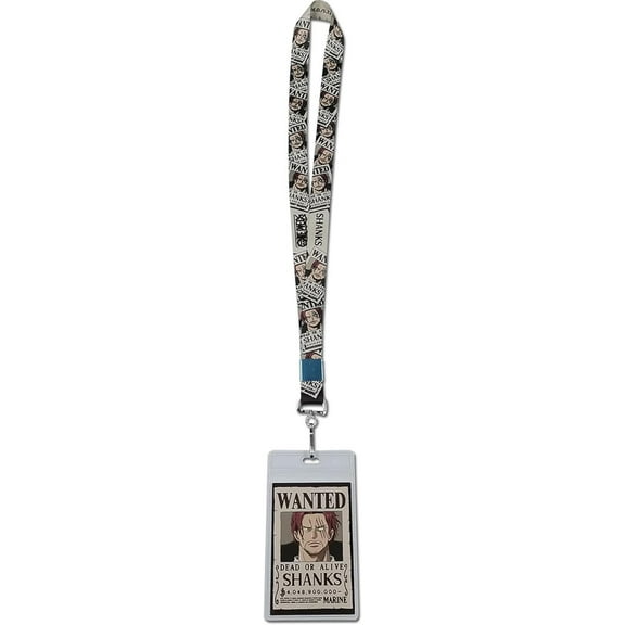 Great Eastern Entertainment One Piece: Shanks Wanted Poster Style #1 Lanyard with ID Holder