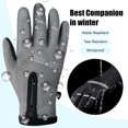 thumbnail image 4 of Gants d'Hiver pour Hommes Femmes Écran Tactile Gants Imperméables Gants en Polaire Chaude pour Conduite Cyclisme Randonnée, 4 of 4