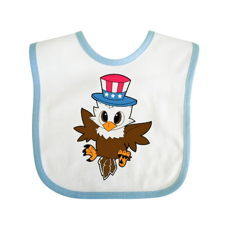 

Inktastic Memorial Day Baby Eagle with Patriotic Hat Boys or Girls Baby Bib