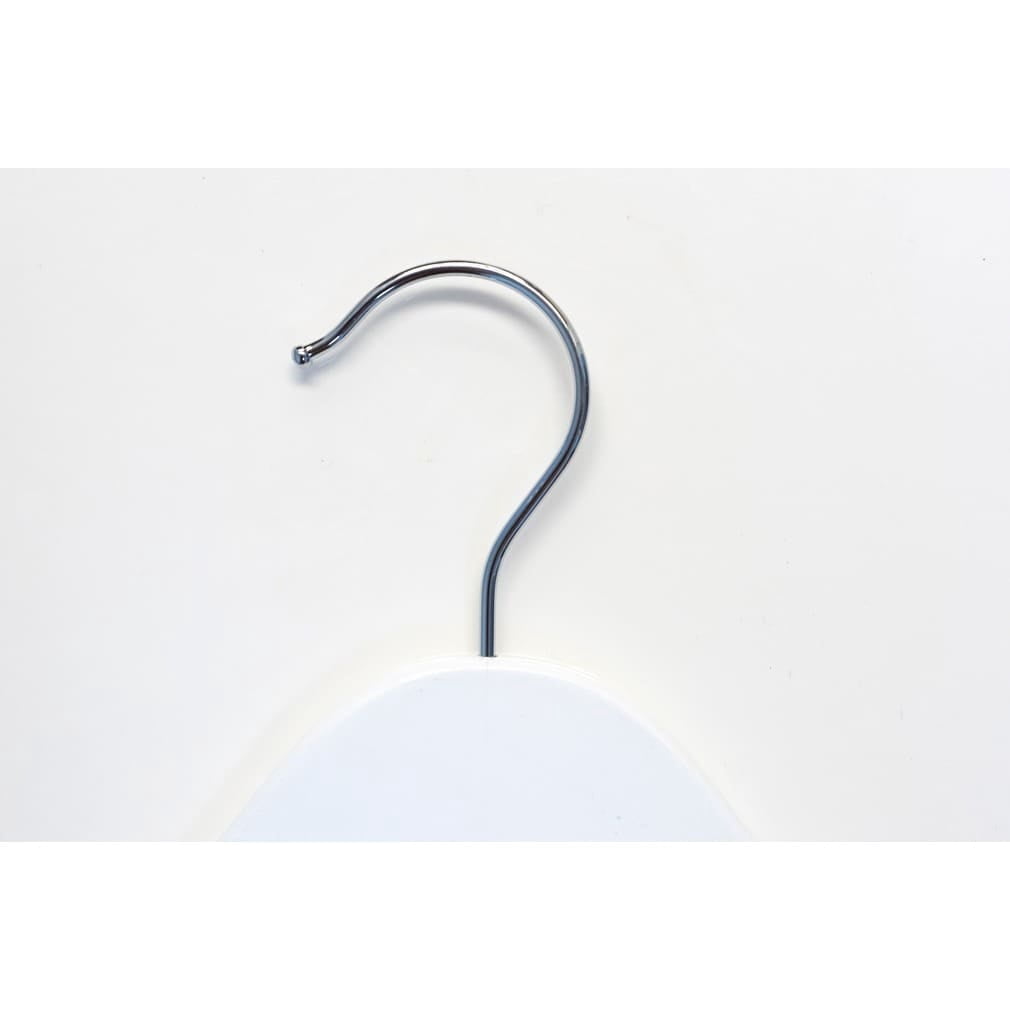 NAHANCO 17" Wooden Shirt Hanger, Whitewash (Pack of 100)