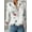 White, variant on U.Vomade New Fashion All-match Printed Long-sleeved Shirt Women's Loose V-neck Design Shirt Large Size Casual Commuter Temperament Women's Top