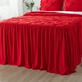 thumbnail image 4 of JML King Ruffle Skirt Bedspread Set 5 Piece, Pintuck Coverlet with Shams and Area Rugs, 4 of 7