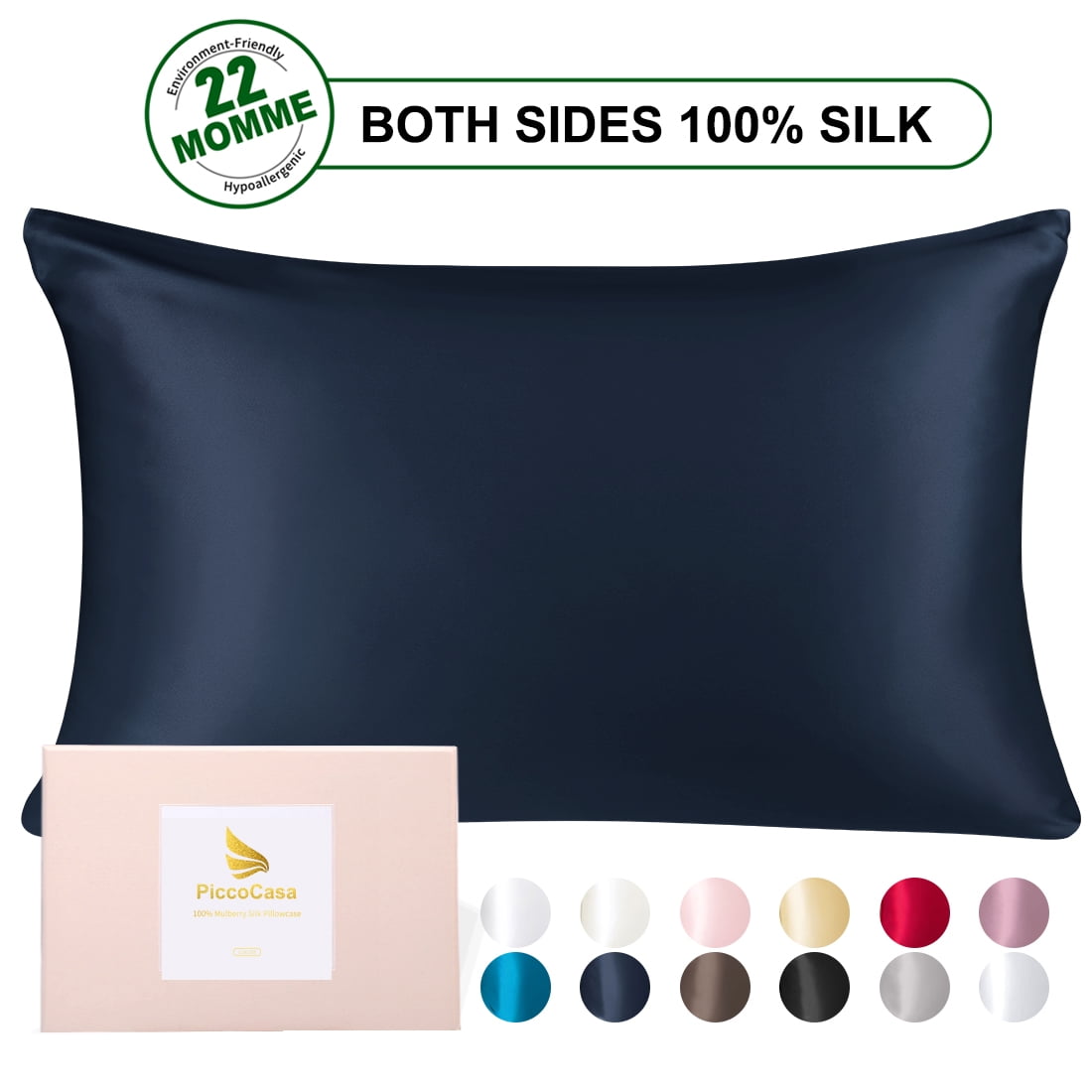 Silk Pillowcase for Hair and Skin, 22 Momme Silk Pillow Cases Covers