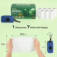 thumbnail image 2 of Odor-Sealing Dog Poop Bags with Dispenser, 140 Bags (7 Rolls) Unscented & Leak-Proof Poop Bags for Dog, Block Smells & Keeps Walks Fresh, 2 of 4